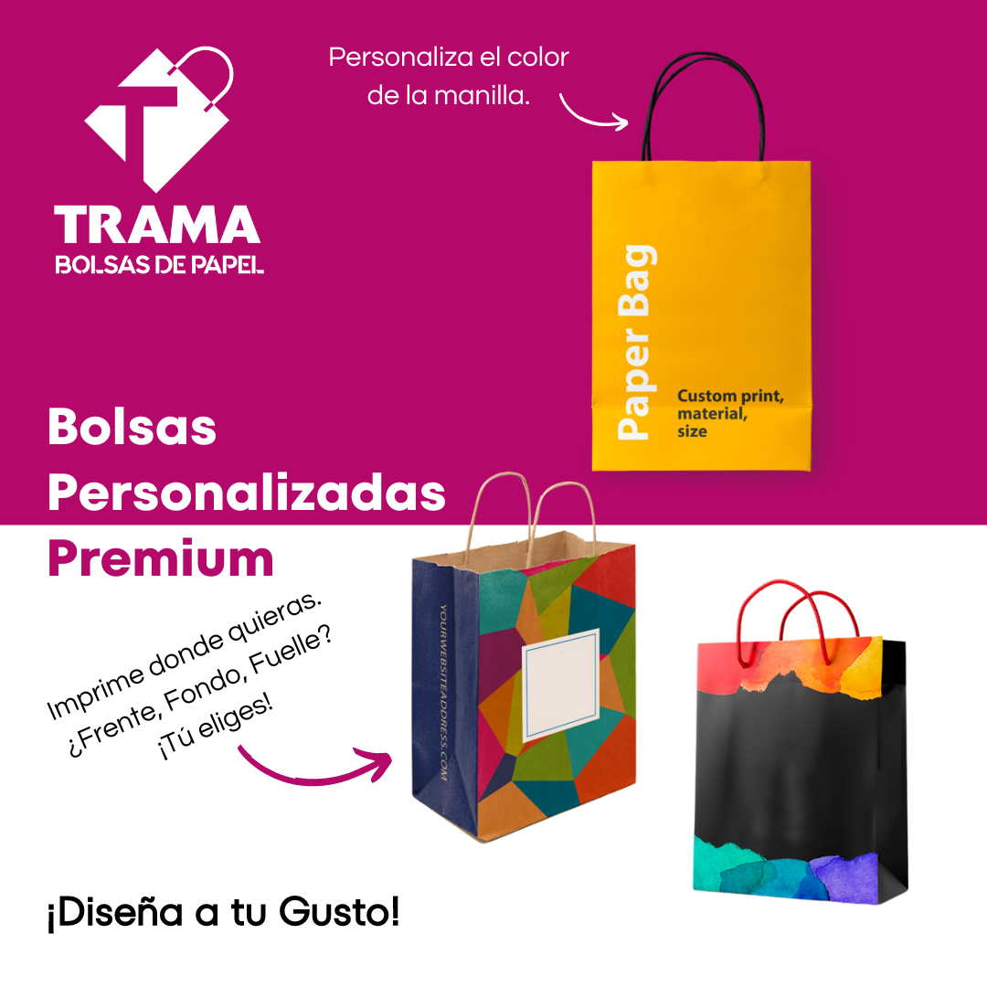 Bolsa Personalizada Mediana Manilla Trenzada