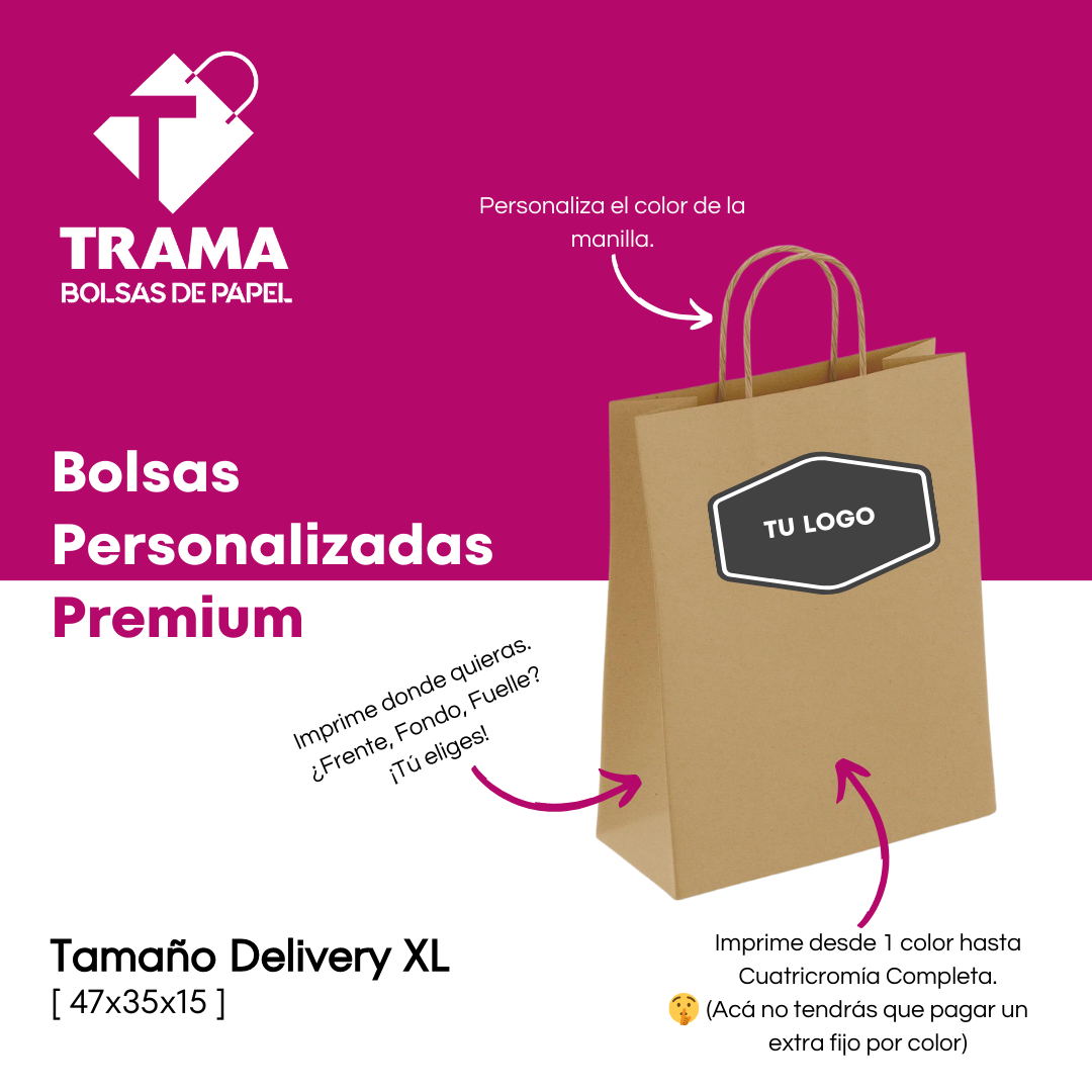 Bolsa Personalizada XL Manilla Trenzada