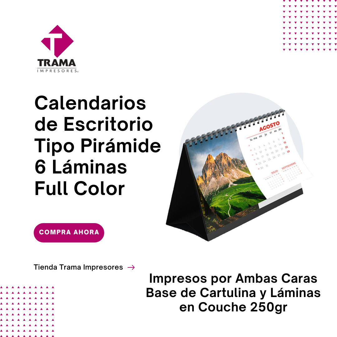 Calendarios Tipo Pirámide - Anillados