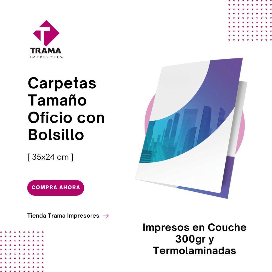 Carpetas Corporativas Oficio con Bolsillo [35x24cm]