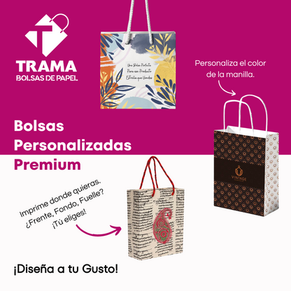 Bolsa Personalizada Delivery XL Manilla Trenzada