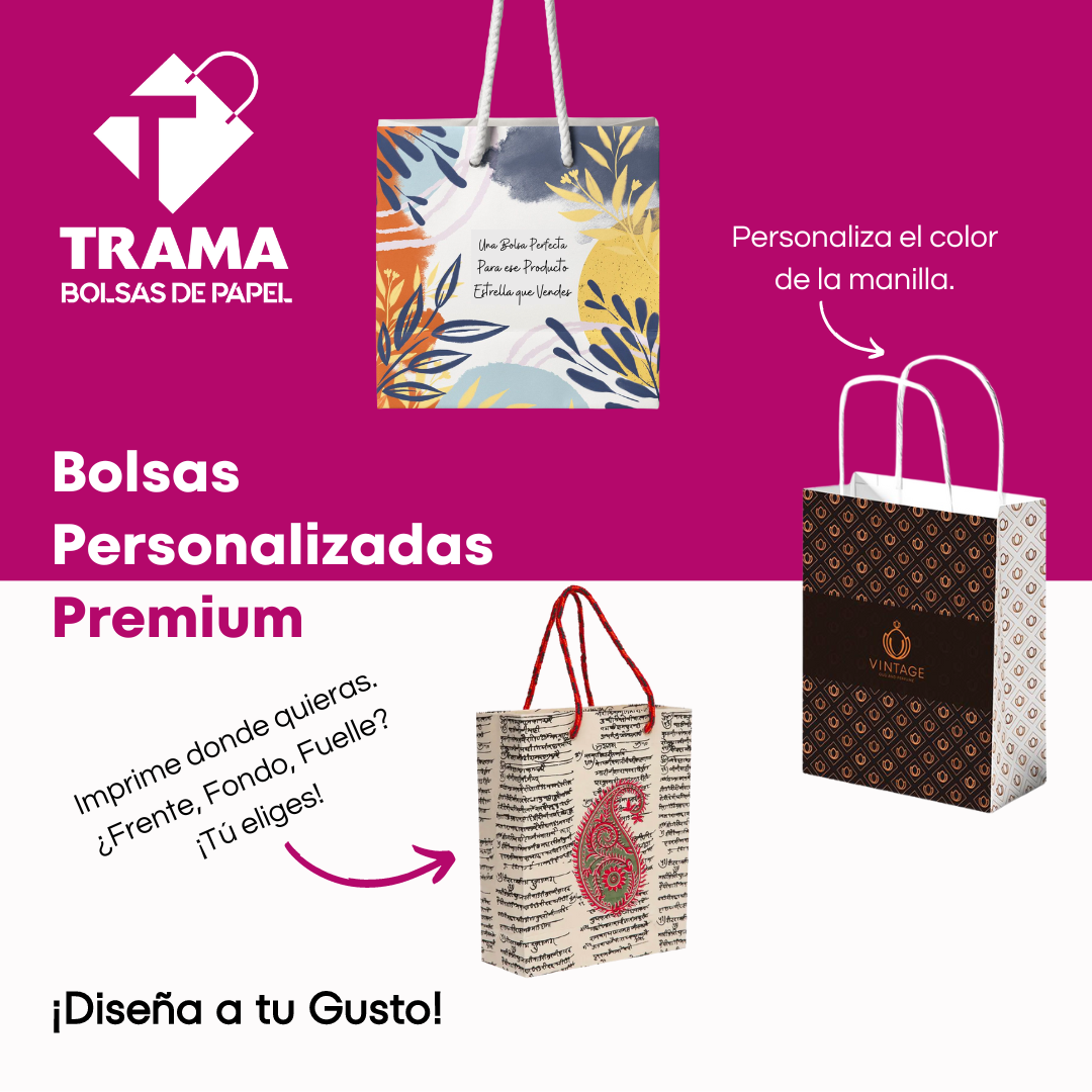 Bolsa Personalizada Pequeña  Manilla Trenzada