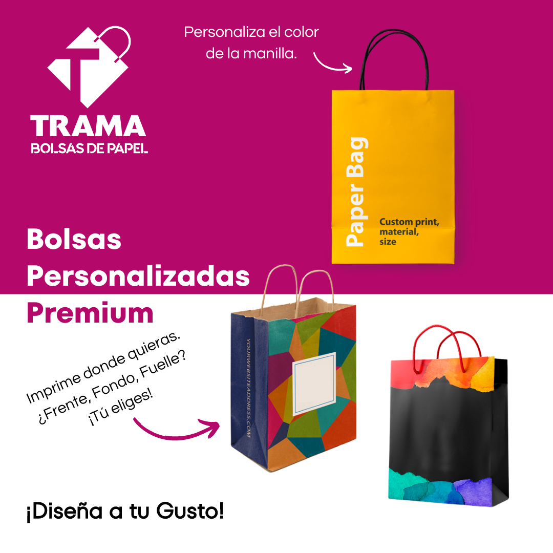 Bolsa Personalizada Pequeña  Manilla Trenzada