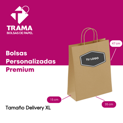 Bolsa Personalizada Delivery XL Manilla Trenzada