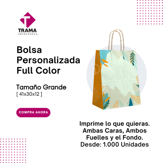 Bolsa Personalizada Grande Manilla Trenzada