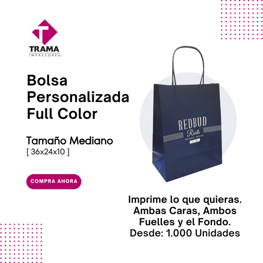 Bolsa Personalizada Mediana Manilla Trenzada