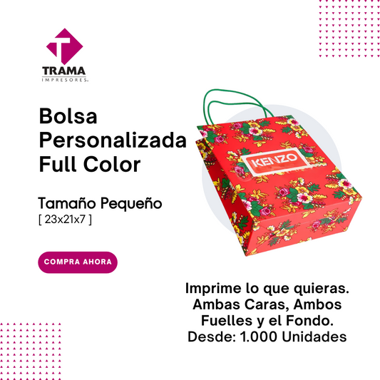 Bolsa Personalizada Pequeña Manilla Trenzada