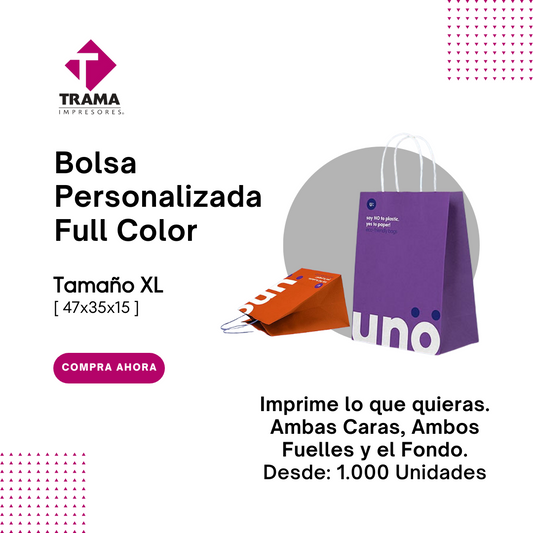 Bolsa Personalizada XL Manilla Trenzada