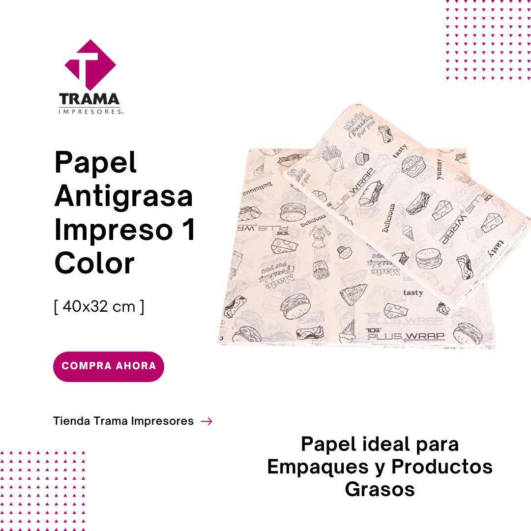 Papel Antigrasa Impreso a 1 Color [40x32cm]
